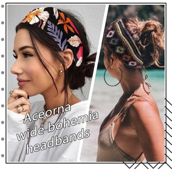 Accessories 3 Pcs Boho Bandeau Headbands Wide Knot Hair Band Elastic